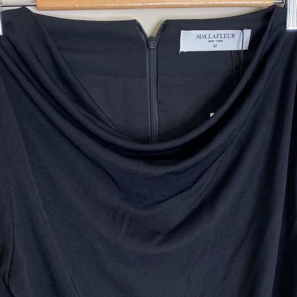 MM Lafleur Black Midi Dress with Sleek Silhouette 10 - Picture 9 of 13